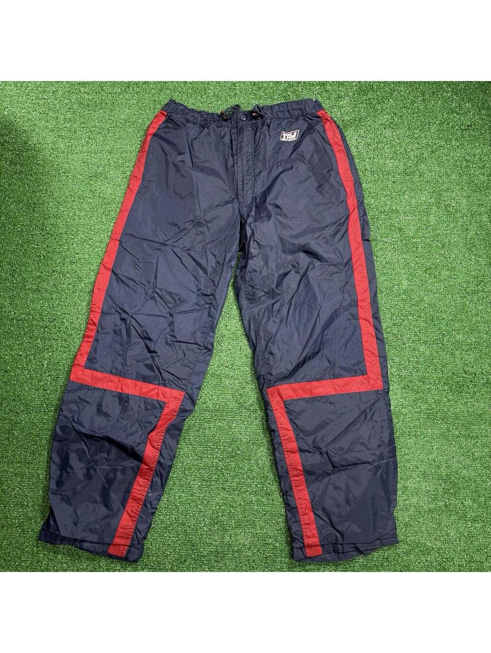 BNWT Vintage Tommy Hilfiger Y2K Athletics Two Tone Sweatpants Blue/Red - Size  L
